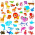 UPINS 200 Counts 3D Animal Puffy Small Stickers Sheets Bulk for Kids Toddlers, Foam Sticker Books for Kids