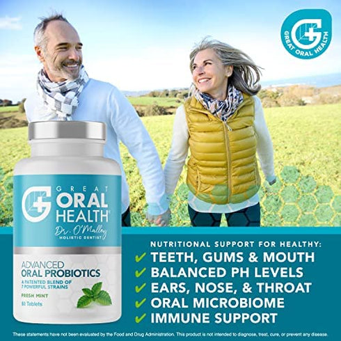 Chewable Oral Probiotics for Mouth — Bad Breath Treatment Supplement - Oral Care Tablet with BLIS K12 M18 — Dentist Formulated 60 Lozenge Mint Flavor eBook Included (3 Pack)
