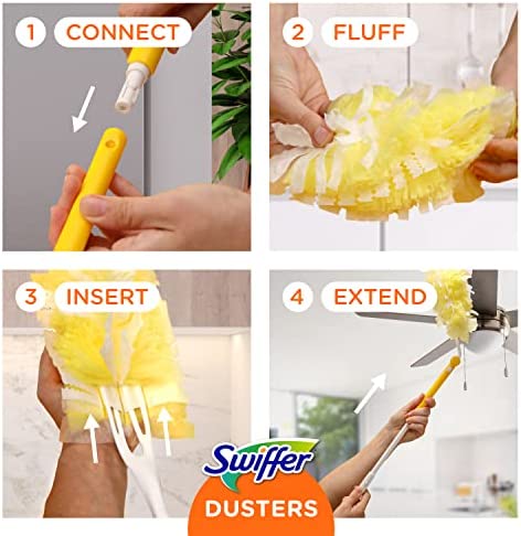 Swiffer 180 Dusters Multi Surface Refills, with Febreze Lavender & Vanilla scent, 10 Count (Packaging May Vary)