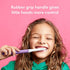 Quip Kids Electric Toothbrush - Sonic Toothbrush with Small Brush Head, Travel Cover & Mirror Mount, Soft Bristles, Timer, and Rubber Handle - Purple