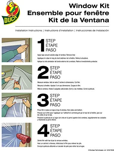 Duck 286218 Extra Large Patio Door Shrink Film Window insulation kit, 1, Crystal Clear