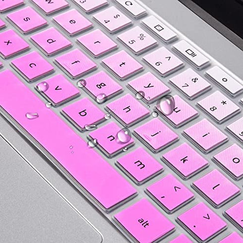 Keyboard Cover for Samsung Chromebook 4 3 XE310XBA XE500C13 XE501C13 11.6/Chromebook 4 XE350XBA 15.6/11.6 Chromebook 2 XE500C12/Chromebook Plus V2 XE520QAB XE521QAB 12.2" Keyboard Skin, Pinkish Purple