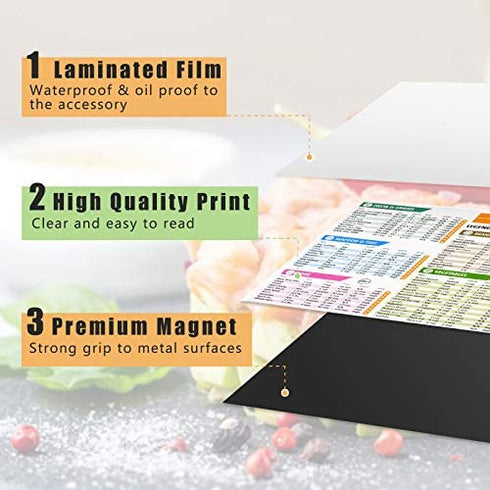 Instant Pot Magnetic Cheat Sheet, Pressure Cooker Magnet, Air Fryer Accessories Cooking Times Food Chart for Refrigerator