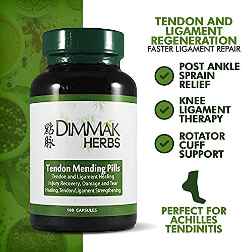 Tendon Mending Pills Tendon and Ligament Regeneration and Repair by Dimmak Herbs - 400 Milligrams, 100 Capsules