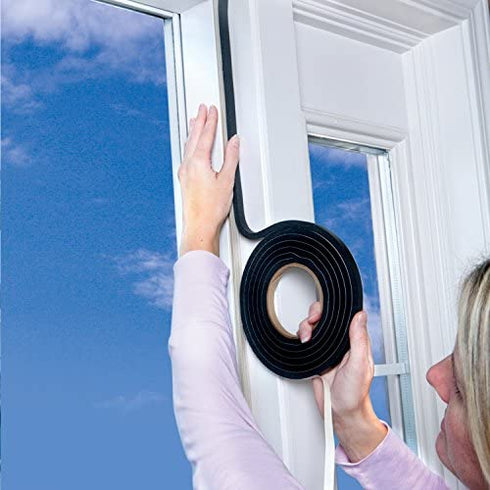 Duck Brand Self Adhesive Foam Weatherstrip Seal for Extra Large Gaps, 3/4-Inch x 1/2-Inch x 10-Feet, 3 Rolls, 284424