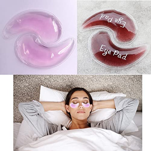 Reusable Gel Eye Pad, Cooling Eye Pads Reusable Small Ice Pack Under Eye Patches, Eye Hot Cold Treatment Pack for Redness, Pain Relief and Eye Relax (Bee)