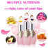 Flower Lip Gloss Crystal Jelly Lipstick, 6 Packs Long Lasting Nutritious Lip Balm Lips Moisturizer Magic Temperature Color Change Lipgloss (pink)