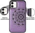 HianDier Wallet Case for iPhone 11 Slim Protective Case with Credit Card Slot Holder Flip Folio Soft PU Leather Magnetic Closure Cover for 2019 iPhone 11 iPhone XI, Mandala Purple