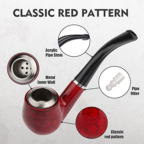 Scotte Captain Tobacco Pipe Red Smoking Pipe