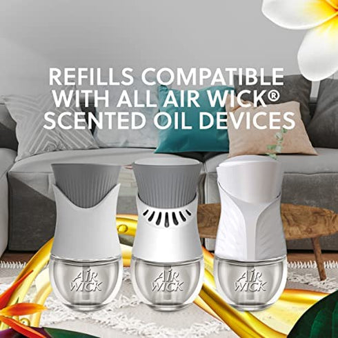 Air Wick plug in Scented Oil 2 Refills, Paradise Retreat , (2x0.67oz), Essential Oils, Air Freshener
