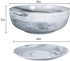 G EPGardening 8in Marble Pattern Large Round Succulent Planter Pot Modern Flower Pot Indoor and Outdoor Planter with Marble Tray