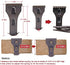 SXUEG Brick Hook Clips for Hanging, Metal Hook for Hanging Outdoor Clips for Pictures Fits Brick 2 1/4 Inch to 2 3/8 Inch (Bronze(6pcs) fits Bricks 2-1/4" to 2-3/8" high)