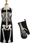 DII Halloween Basics Collection Kitchen, Apron Set, Skeleton 2 Piece