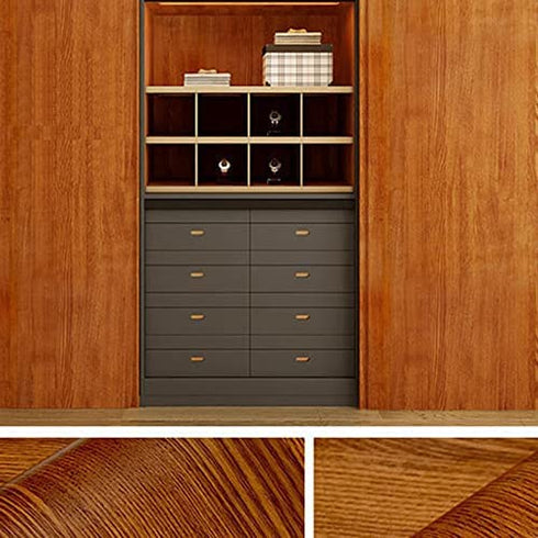 DUDUA Repair Tape Patch Wood Grain Patterned for Furniture Door Craft (Red Oak)