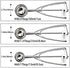 Cookie Scoop Set, Small/1 Tbsp, Medium/1.5 Tbsp, Large/2 Tbsp, Cookie Scoops for Baking Set of 3, Cookie Dough Scoop