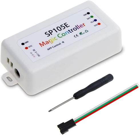 ALITOVE Wireless Bluetooth Magic Dream Color LED Light Controller iOS Android DC5V~24V Great for WS2811 WS2812B WS2801 SK6812 Individually Addressable Programmable LED Strip Pixel Module Panel Lamp