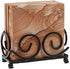 Thirstystone Dark Iron Upright Scroll Coaster Holder, Dark Walnut