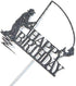 Black Glitter Happy Birthday Cake Topper, Birthday Party Decorations, Fishing Cake Topper, Fisherman Birthday Party Supplies