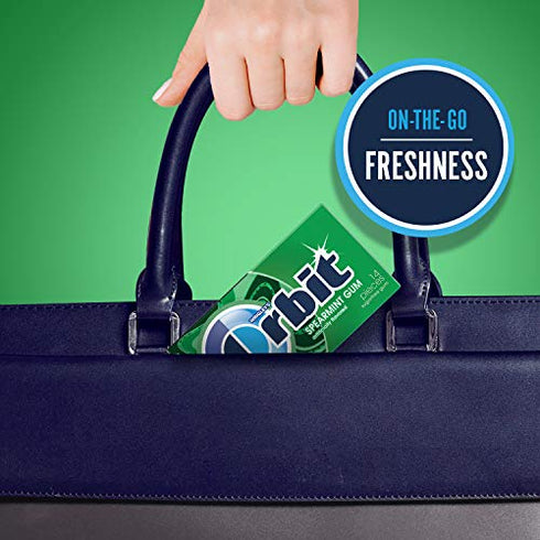 ORBIT Gum Spearmint Sugarfree Chewing Gum, 14 Pieces (Pack of 12)