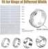 Blulu Ring Size Adjuster Loose Rings Adjuster Invisible Ring Sizer with Clean Cloth for Wide Ring Fixing, 5 Sheets (85 Pieces Totally)