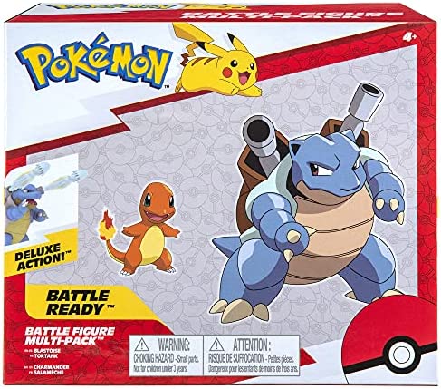 Pokemon Battle Figure 2 Pack Blastoise & Charmander - 4.5-inch Blastoise Figure, 2-inch Charmander Figure - Toys for Kids and Pokémon Fans - Amazon Exclusive