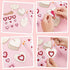 Wooden Hearts for Crafts - 30 Pcs 3" Natural Heart Wood Slices Unfinished Predrilled DIY Heart Wooden Ornaments Heart Shape Wood Cutouts with Glitter Heart Foam Stickers for Valentine's Day