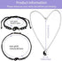 8 Pieces Yin and Yang Friend Necklace Bracelet Bff Couple Friendship Relationship Matching Yin Yang Necklace Bracelet Adjustable Handmade Cord Bracelet for Girlfriend Boyfriend Women Men