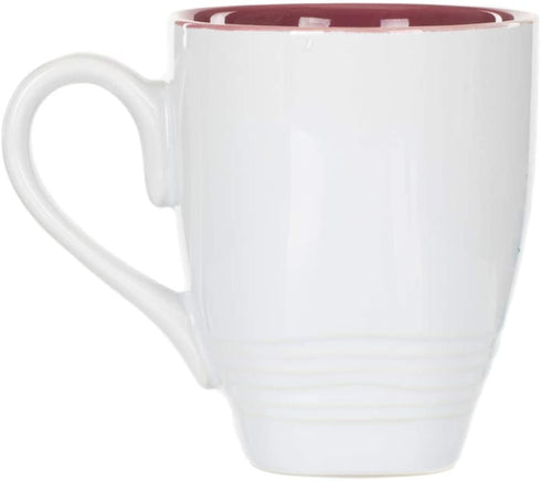 DEMDACO Dean Crouser Hummingbird Watercolor Red On White 16 Ounce Glossy Stoneware Mug With Handle