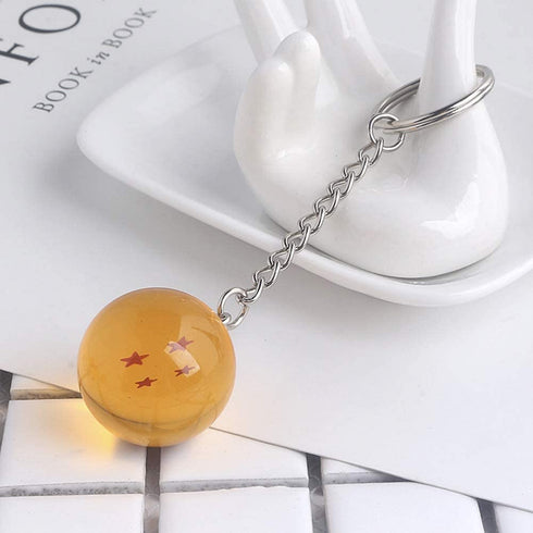 CheeseandU 7Pack Dragon Ball Star Acrylic Keychains 2.7cm Crystal Play Ball 7 Stars Anime Keyring Pendant Anime Collectibles Ideal Gift for Kids Bday Gift DBZ Fun