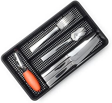 Dial Industries B694K Small Mesh Cutlery Organizer Tray, Black