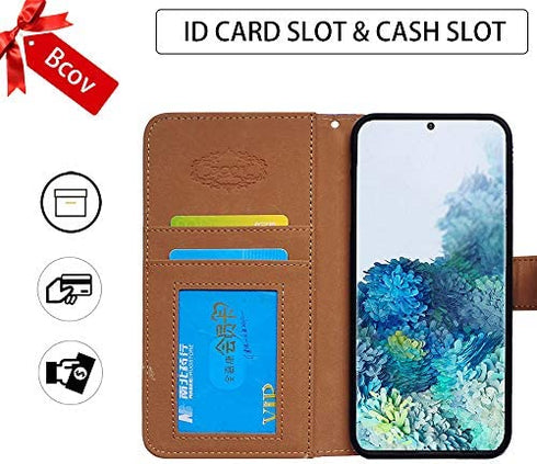 Samsung S20 5G Case,Galaxy S20 5G Case,Bcov Butterfly Dream Catcher Leather Flip Case Wallet Cover with Card Slot Holder Kickstand for Samsung Galaxy S20 5G