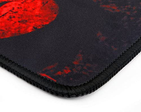 Redragon P016 Gaming Mouse Pad, Large 13 x 10.2 x 0.1 Inches, Stitched Edges, Waterproof, Black Red Dragon Design, Pixel-Perfect Accuracy Optimized for All MMO Computer Mouse Sensitivity and Sensors