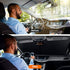 AstroAI Car Sun Shade Windshield -2 Piece Foldable Sunshade for Car Windshield Blocks Max UV Rays and Sun Heat, Titanium Silver Fabric Material, for Most Compact Sports Cars(Small 23.2 x 29.1 inches)