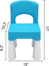 Plastic Kids Chair, Durable and Lightweight, 9.3" Height Seat, Indoor or Outdoor Use for Boys Girls Aged 2+ Blue