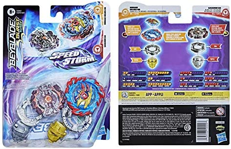 BEYBLADE Burst Surge Speedstorm Mirage Helios H6 and Gaianon G6 Spinning Top Dual Pack -- 2 Battling Game Top Toy for Kids Ages 8 and Up