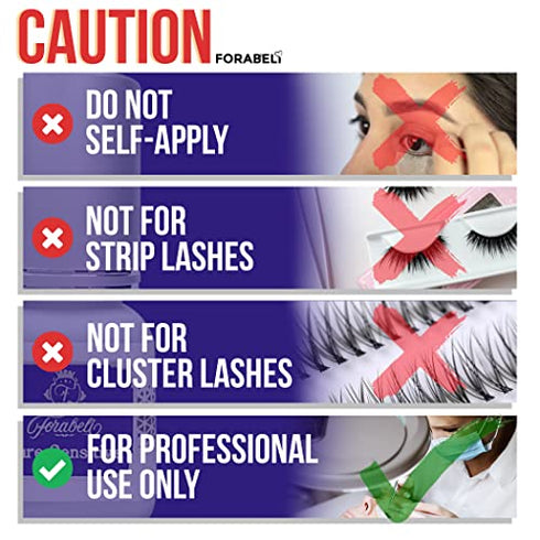 Pure Sensitive Eyelash Extension Glue - Forabeli 5ml NO Fume NO Irritation for Professional Use 7-8 Sec Drying time 3-4 Weeks Retention Black Lash Adhesive for Beginners Eyelash Extension Supplies