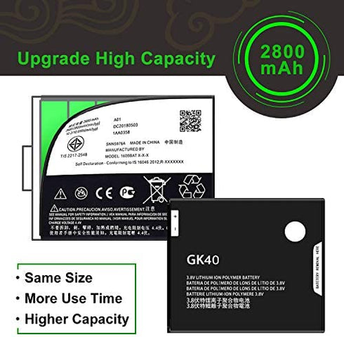Replacement Battery GK40 for Moto E5 Play XT1921-1 XT1921-3 XT1921-5 XT1921-6 XT1921-7 Moto E5 Go XT1921-8 Moto E5 Cruise XT1921-2 Replacement Battery, for SNN5976A Battery