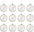 Joiedomi 12 Pcs 80mm/ 3.15'' Christmas Ball Ornaments Set with Chrome Effect, Shatterproof Christmas Ball Ornaments Clear Plastic Ornaments for Christmas Holiday, Party Decorations, Tree Ornaments