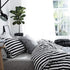 Wellboo Black Striped Pillowcases King Women Men Black and White Striped Pillow Cases Cotton Adults Teens Vertical Stripes Comforter Pillow Covers Black Striped Pillow Shams Envelope Closure 2 PCS