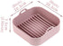Air Fryer Silicone Pot, Air Fryer Replacement Basket, 8.7x8.7inch Square Silicone Air Fryer Basket for Paper Liners, Silicone Bowl For Air Fryer Oven Accessories