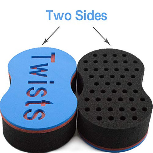 Small Holes Twist Sponge for Men Afro Hair Sponge Brush Big Curl Dreading Curling Sponge for Women Twist Barber Tool