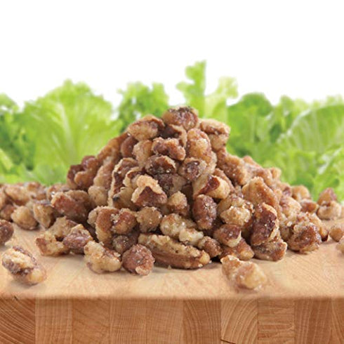 Fresh Gourmet Pecan Pieces | Honey Roasted Flavor | 3.5 Ounce | Crunchy Snack and Salad Topper