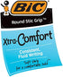 BIC Round Stic Grip Xtra Comfort Ballpoint Pen, Medium Point (1.2mm), Purple, 12-Count Pack (GSMG11-PPL)