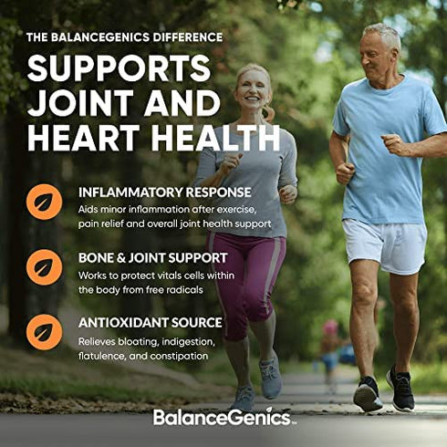 BalanceGenics Turmeric Curcumin Supplement with Black Pepper & Ginger Root 1000mg | Max Strength 95% Curcuminoids Curcuma | Joint Support & Healthy Inflammatory Response | 60 Capsules Powder Filled