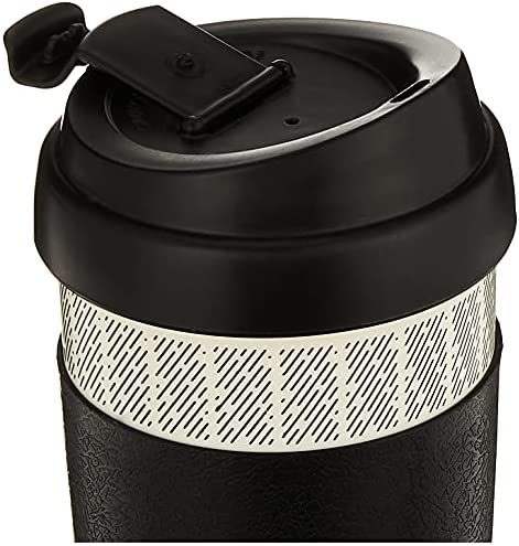 Copco Reusable Set of 2 Insulated Double Wall Travel Mugs, 2 Count (Pack of 1), White/Black