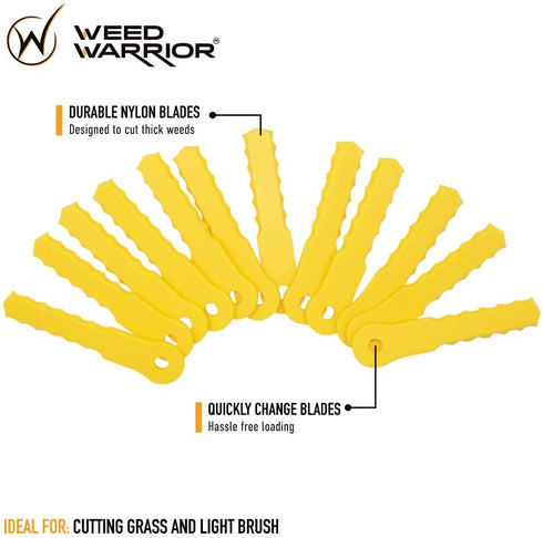 Weed Warrior 70289A Replacement Push-N-Load 3 Blade Head-70289A, One Size, yellow