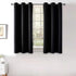 Rutterllow Blackout Curtains for Bedroom, Thermal Insulated Room Darkening Curtains 2 Panels for Living Room, Grommet Top (38x45 Inch, Black)