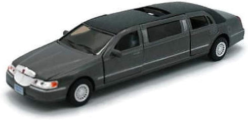 Kinsmart 1/38 Scale Diecast 1999 Lincoln Town Car Stretch Limousine in Color Black