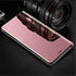 Samsung Galaxy A10E Case Cover EMAXELER Stylish Mirror Plating Flip Full Body Protective Reflection Ultra Thin Hard Anti-Scratch Shockproof Frame for Samsung Galaxy A10E Mirror:Rose Glod