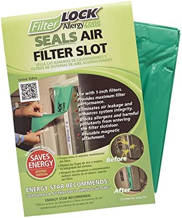 AllergyZone - FilterLock Filter Slot Seal – Seal Cover for Any 1” Furnace Filter, Up To 25” Long
